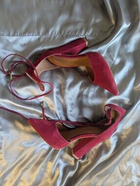 Tie Up Raspberry High Heels